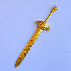 玄天上帝佩剑 九天玄女法主公钟馗合金法器七星剑神像摆件