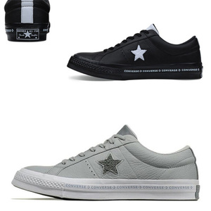 匡威converse one star ox 黑色皮款1970s三星标159721c,159723c