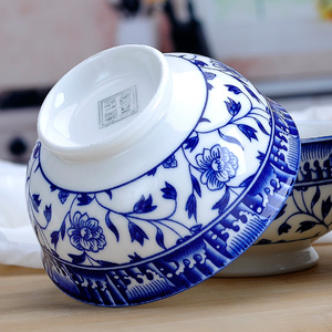 舌尖上的中国餐具江西景德镇陶瓷碗家用青花玲珑老式饭碗双皮奶碗