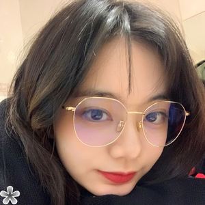 方式镜框显瘦ins风金丝框镜架适合方脸的方圆眼镜框女生素颜神器