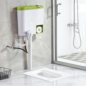 马可波罗家用陶瓷蹲便器卫生间蹲厕大便器防臭蹲坑式冲水箱整套装