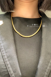 金项链男黄金正品周大福男士