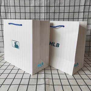 现货mlb ny 洋基队白牛皮纸袋手提袋 包装袋 购物礼品袋棒球帽子