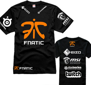 FNATIC 战队 TEAM 游戏战队 csgo 纯棉 短袖 衣服 T恤