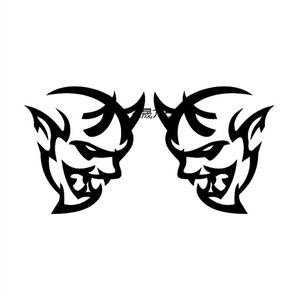 道奇挑战者 地狱猫srt车贴叶子板侧标创意拉花恶魔车身贴纸反光贴
