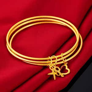 官网正品专柜老凤祥云s999新款黄金手镯女款三生三世时尚黄金首饰