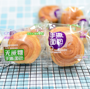 咔丽滋无蔗糖手撕面包原味面包营养休闲点心中老年柔软早餐点心