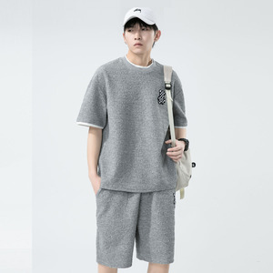 男装一套搭配帅气衣服潮牌宽松全身穿搭短袖t恤夏季运动休闲套装