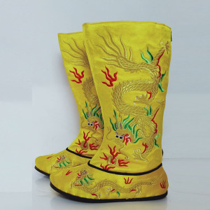 001人付款淘宝清朝皇帝龙靴满族旗装鞋子戏曲蟒袍鞋黑