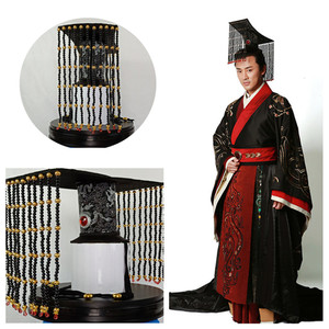 古装汉服头饰男大汉贤后卫子夫同款秦始皇帽子帝王皇帝王冕皇上帽