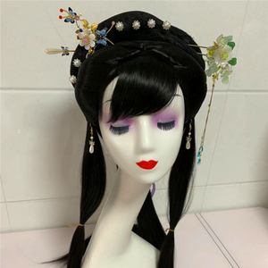 古装假发越剧头饰假发套全头套戏曲头饰蓝凤钗步摇红楼梦戏剧演出