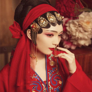 中国风国潮女装摄影写真古装京剧花旦戏服青衣女披贵妃醉酒演出服