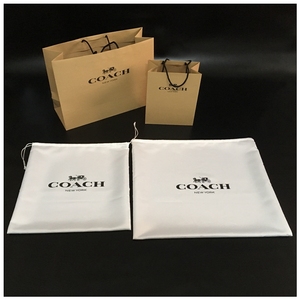 美国c0ach蔻弛 纸袋 包包礼品袋 防尘袋购物袋 钱包盒包装 皮带盒