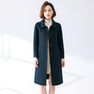 双面羊绒大衣女中长款50岁妈妈高端冬季贵夫人100纯羊毛时尚外套