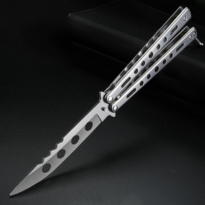 蝴蝶刀折叠刀新款全钢未开刃csgo周边刀金属玩具甩练刀新手训练刀