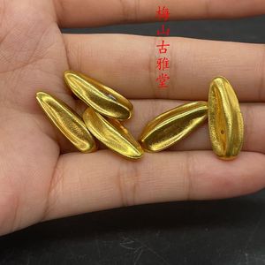 古玩小金器摆件花生瓜子金瓜子鎏金瓜子铜瓜子小玩意古代金瓜子