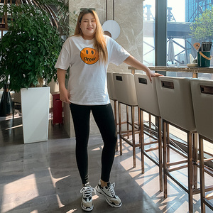 春秋胖妹妹黑色大码打底裤女200斤高腰胖mm鲨鱼裤芭比黑裤紧身裤