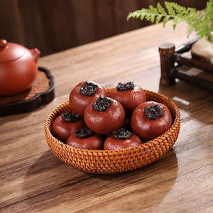 柿柿如意紫砂柿子茶宠摆件精品可养仿真水果茶具小茶玩装饰工艺品