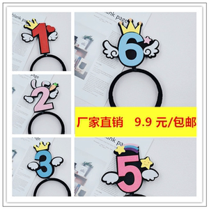 定制数字发箍头箍发卡校园班级活动幼儿教学序号道具运动会头饰品