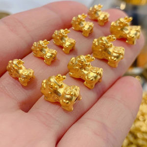 周大福周六福周大生3d硬金999黄金迷你貔貅宝宝足金转运珠手链本