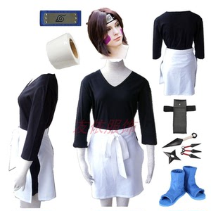 动漫cosplay服装火影忍者疾风野原琳装白色裙子cos全套配件现货