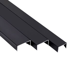 卫生间隔断配件铝材封边条门木板包边条铝合金凹型槽12mm16mm18mm