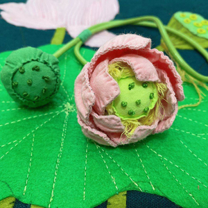 浅沫1001课堂 莲蓬莲花荷花原创布艺花卉视频教程 图纸