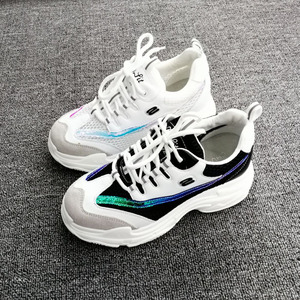 春达运动鞋女韩版原宿小白鞋老爹鞋2022新款女鞋百搭鞋子1886001