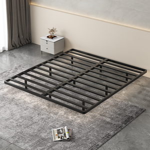 悬浮床床架排骨架2022新款铁艺无床头床意式极简网红悬空铁床架子