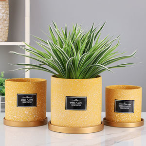 网红花盆ins风高颜值陶瓷直筒简约北欧虎皮兰花专用盆高档大号