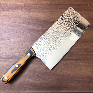5铬钼钒钢厨房家用锋利菜刀锤纹锻打切肉切片刀阳江不锈钢刀具