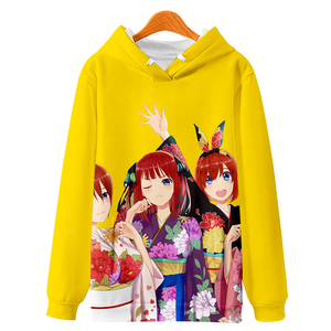 五等分的花嫁连帽动漫卫衣中野三玖一花二乃四叶五月周边衣服外套