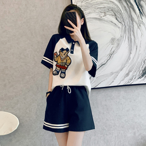 女夏季运动短裤套装