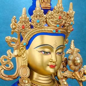 四臂观音佛像摆件纯铜精工全鎏金仿尼泊尔藏传密宗观世音菩萨摆件