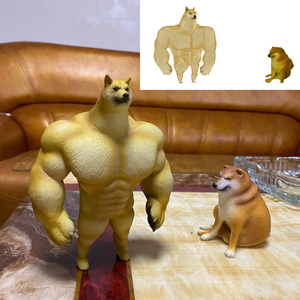 正版原创肌肉柴犬cheems沙雕柴犬狗狗模玩潮玩gk手办现货!