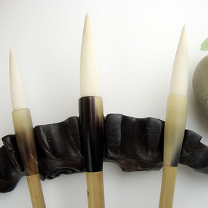 0050人付款淘宝【秉文】纯料紫毫白毫野兔毫毛笔花毫行书瘦金体蝇头