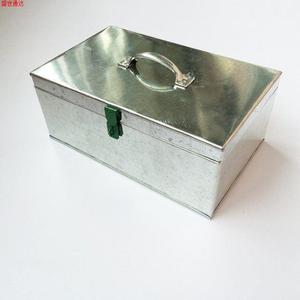 带锁小铁皮箱定制防盗收纳多功能家用储物铁盒子带锁箱子大号铁盒