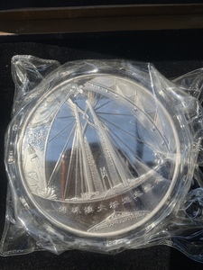 港珠澳大桥通车1000g银币纪念章 1公斤大银盘 商务礼品 活动礼品