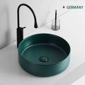 彩色台上盆陶瓷圆形艺术盆阳台小尺寸洗手盆卫生间小户型水槽面盆