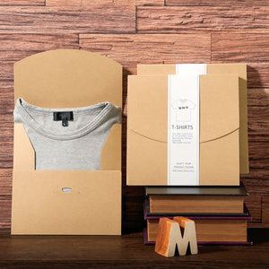 精品牛皮纸T恤包装盒服装包装盒档案盒可印定制logo短袖a4信封盒