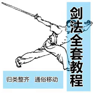 剑法教学剑术教程视频武当剑法太极八级剑单剑双剑道入门剑谱秘籍
