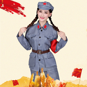 红军衣服八路军演出服成人红卫兵合唱服舞台表演服毕业照摄影服装