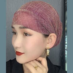 xiongweet淘宝遮白发头饰帽子款纱巾女春秋新款回族头巾回民盖头