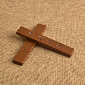 紫铜镇尺纯铜实心手工简约镇纸书法学生练字创意小号一对金属摆件