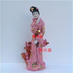 桃花仙子桃花娘娘神像佛像工艺塑像供奉摆件14寸