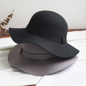 宽边帽子女大檐秋冬