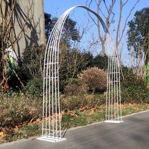 户外花架拱门铁艺简易拱形婚庆一线牵拱门五彩缤纷路引彩虹拱门