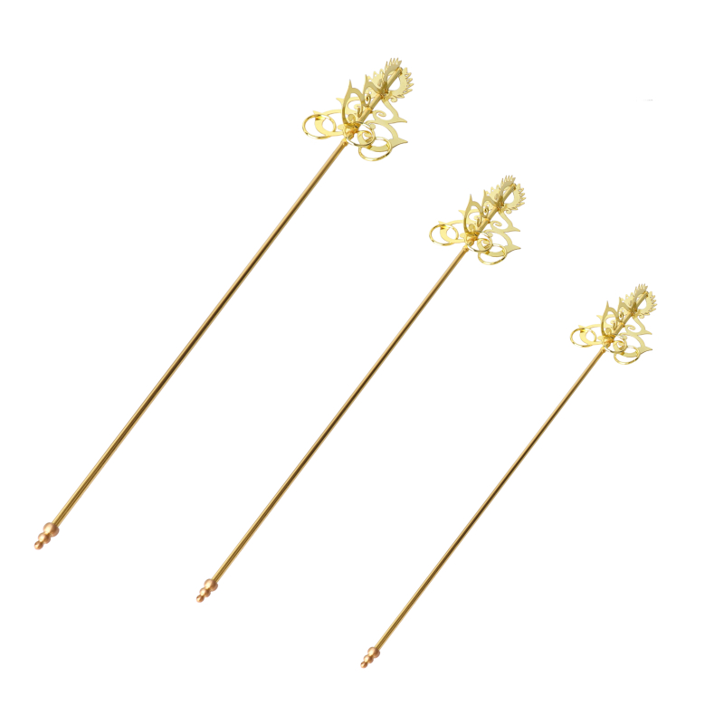 日本购地藏王e禅杖佛教用品佛具摆件地藏王菩萨像法器合金锡杖禅