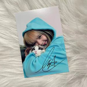blackpink lisa亲笔签名照片 lisa签名照 保真无印刷送同学毕业礼