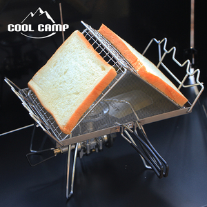 户外露营不锈钢烤面包架土司烘烤器年糕烤架折叠可携式日式烧烤网